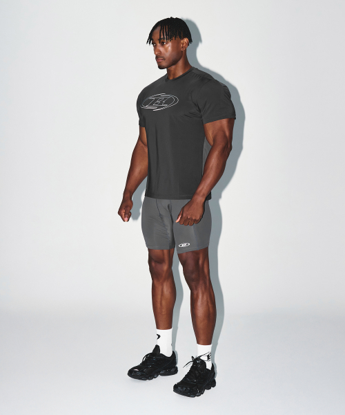 BRN OUTBAND SHORT LEGGINGS [CHARCOAL]