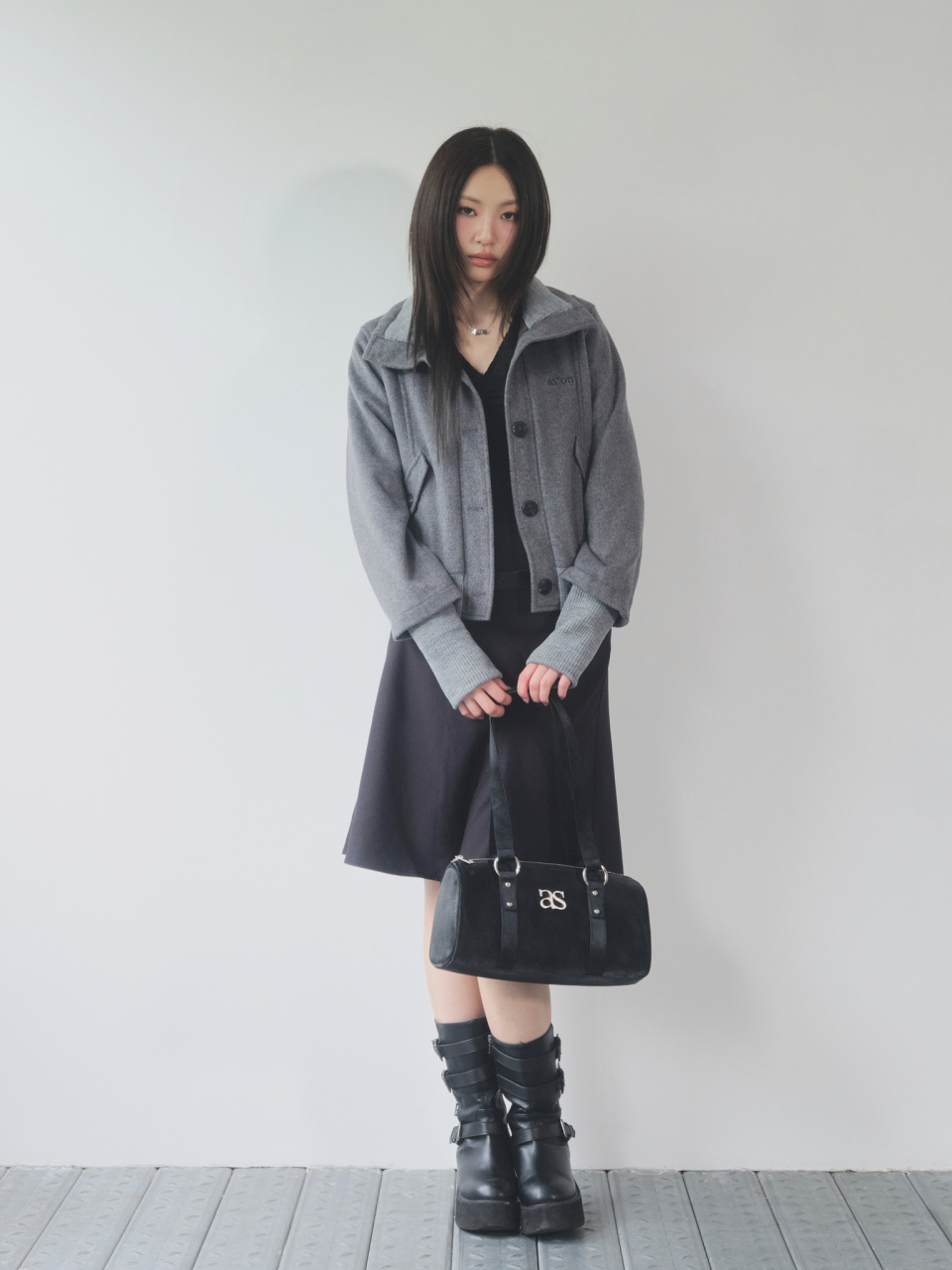 애즈온(ASON) DUMBO WOOL JACKET / GRAY - 사이즈 & 후기 | 무신사