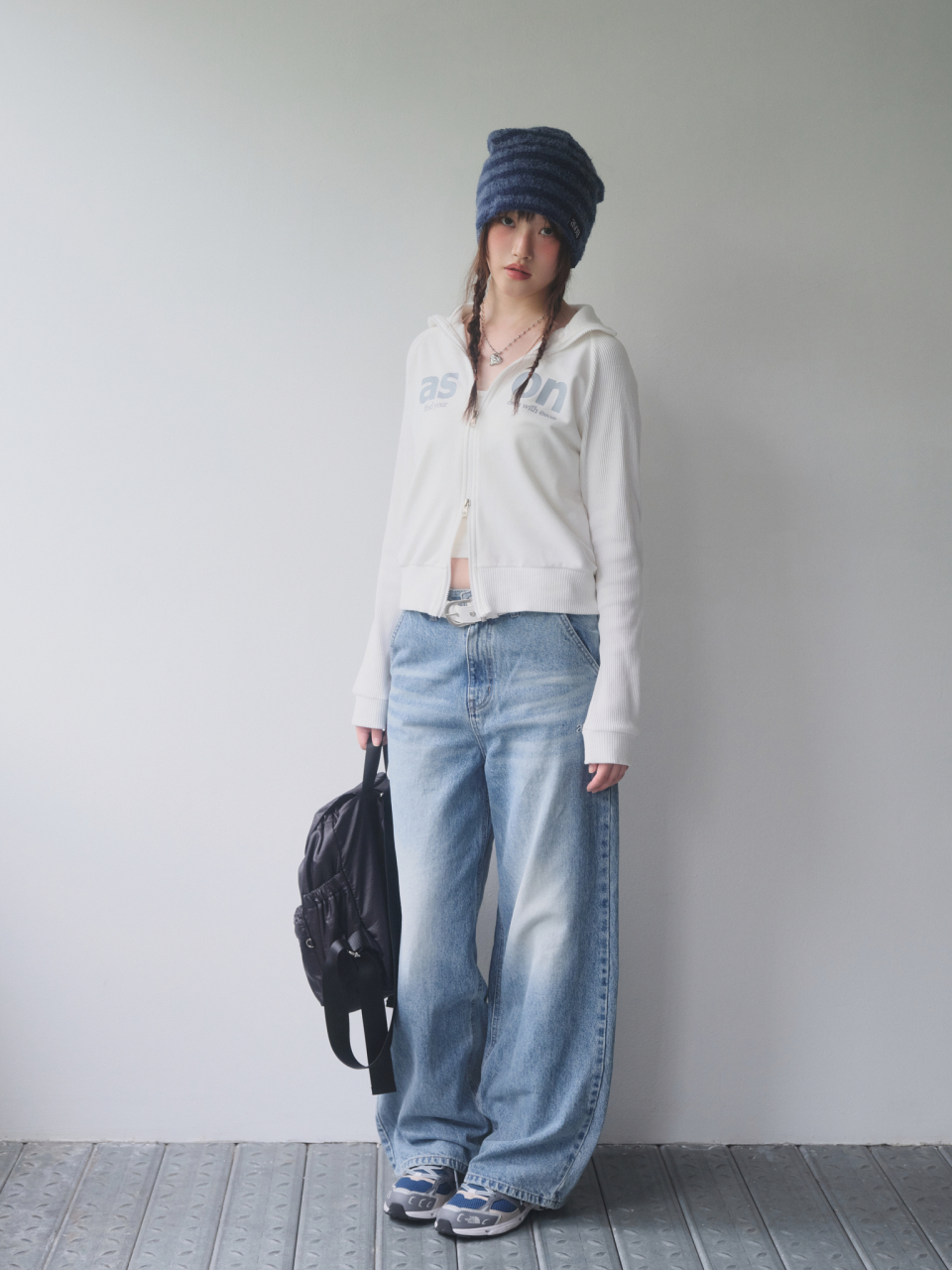 애즈온(ASON) SALT ZIP-UP / WHITE - 사이즈 & 후기 | 무신사