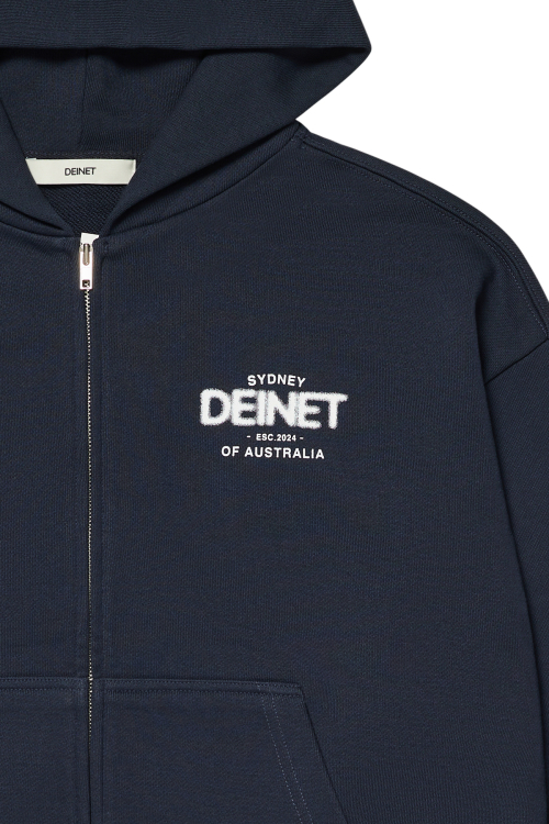 LOST IN SYDNEY ZIP-UP HOODIE IN NAVY