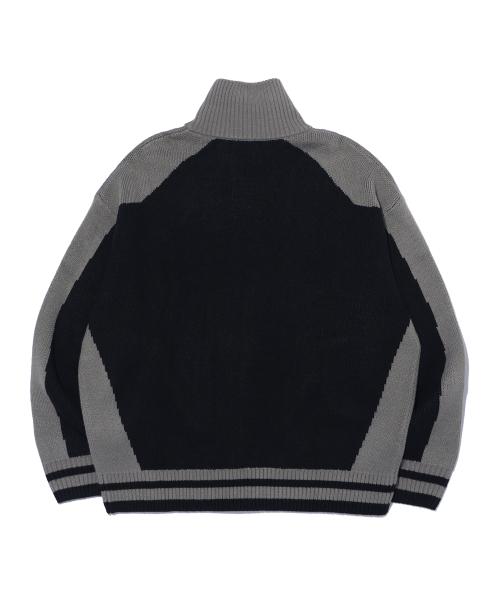 Трикотажный зип-ап с высоким горлом LQ5SU516_BLACK