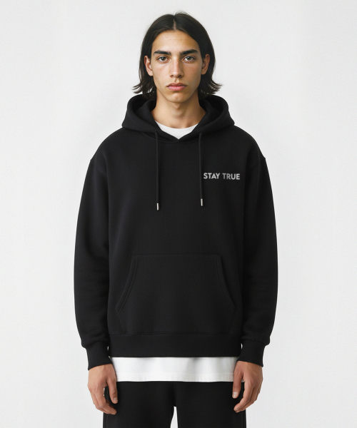 Худи Stay True с начесом (Black)