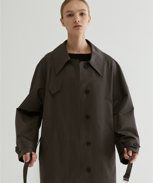 Belted Raglan Trench Coat D/Brown