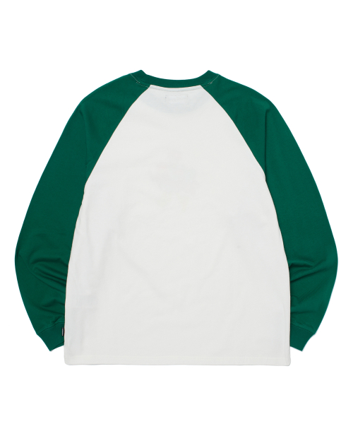 KELLOGGS RAGLAN LS TEE (GREEN)