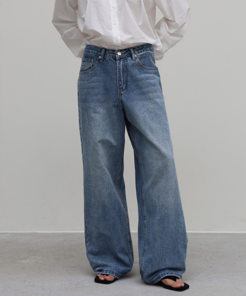 Широкие джинсы Week Medium Blue