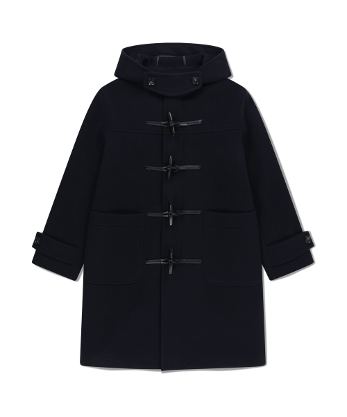 LONG DUFFLE COAT dark navy