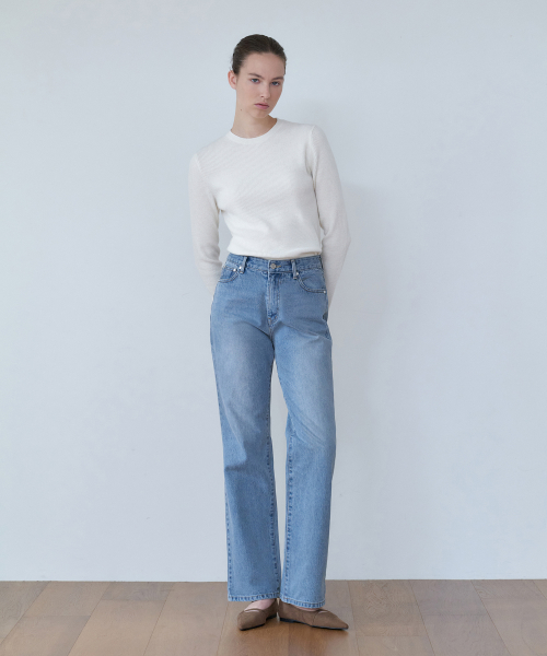 Прямые джинсы Lina Cotton (mid blue)
