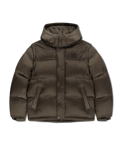 DETATCHABLE DOWN JACKET brown