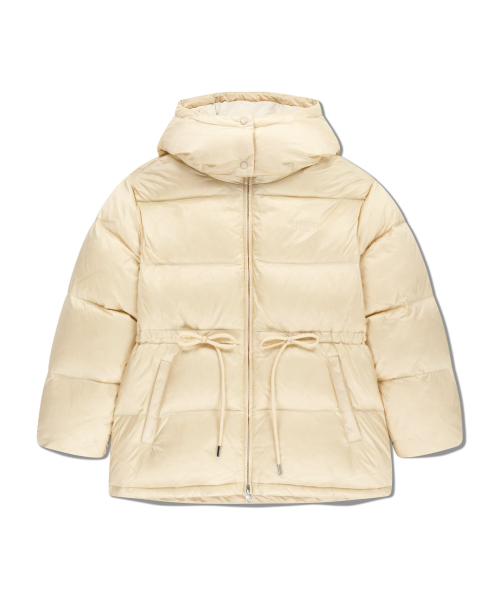 W WAIST STRING MID DOWN JACKET light beige