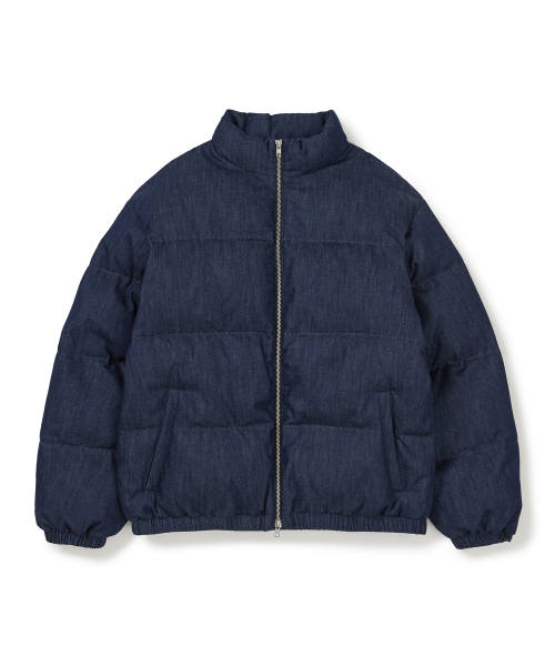 Укороченный джинсовый пуховик Monstro WASHED BLUE