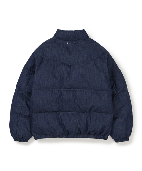 Укороченный джинсовый пуховик Monstro WASHED BLUE