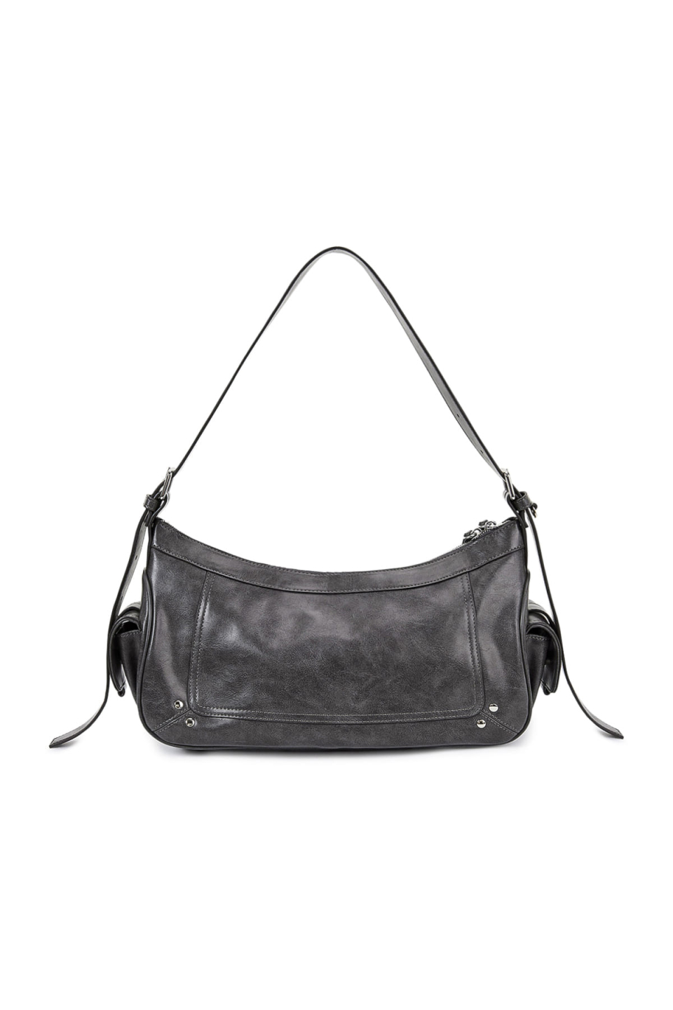 MUSINSA公式 | MATIN KIM RIVET POINT QUAD SHOULDER BAG IN CHARCOAL