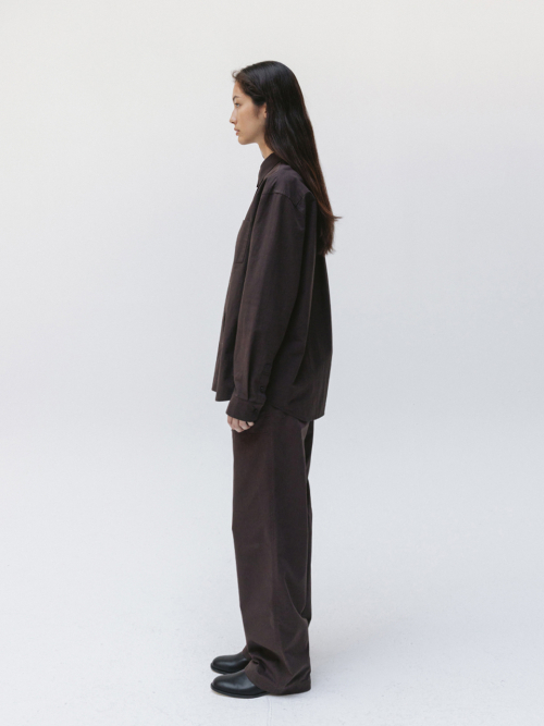 washed plain shirt (french roast)