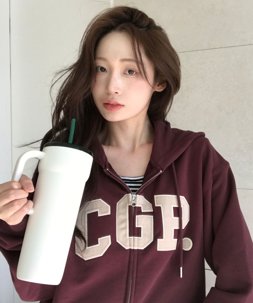 Худи на молнии CGP с арочным логотипом (Burgundy)