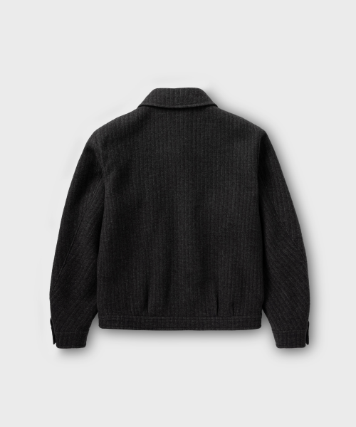 Шерстяной жакет в полоску_GREY STRIPE