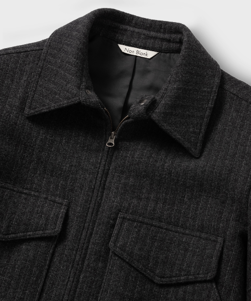 Шерстяной жакет в полоску_GREY STRIPE
