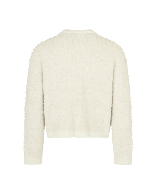[0082] Alpaca Tweed Cardigan - Ivory