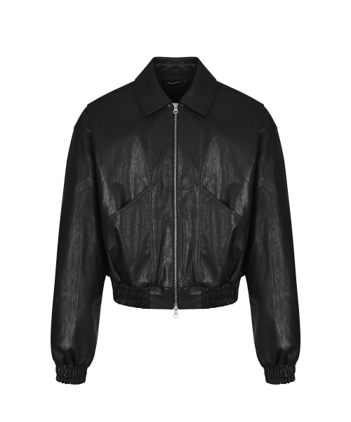 [0079] Star Stud Leather Blouson - Black