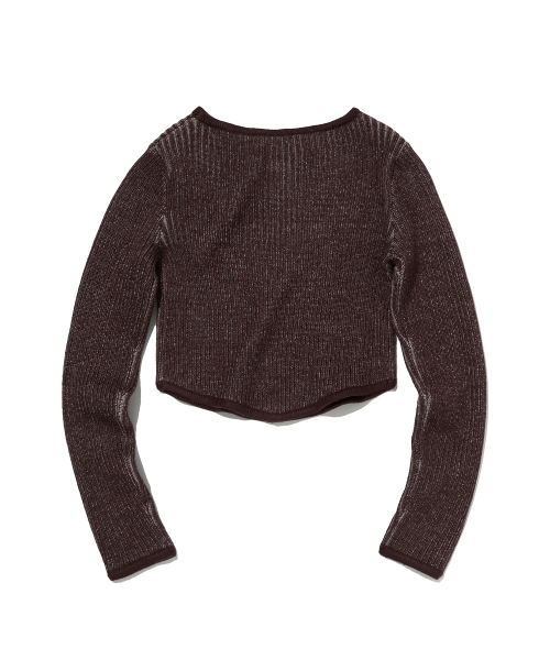 WASHED RIB KNIT [BROWN]
