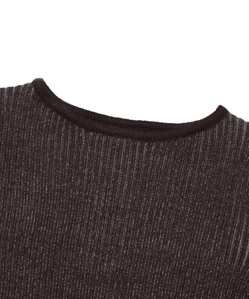 WASHED RIB KNIT [BROWN]