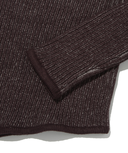 WASHED RIB KNIT [BROWN]
