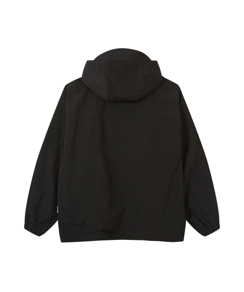 NYLON LINING HOODIE JUMPER (BLACK)