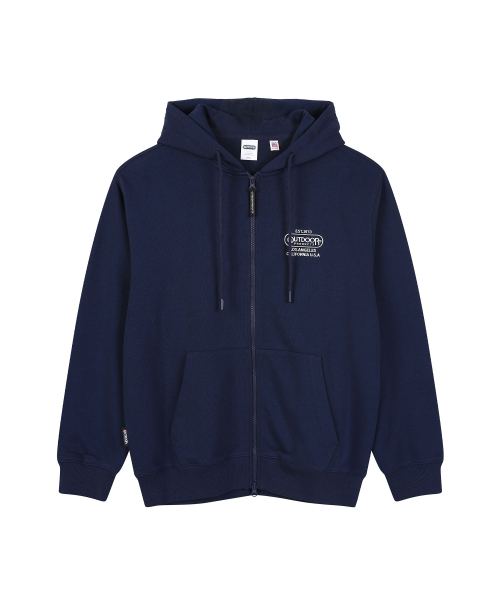 MULTI LOGO ZIP - UP HOODIE (NAVY)