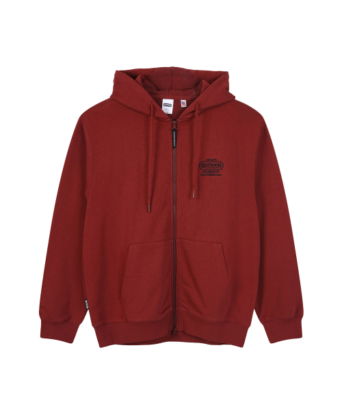 MULTI LOGO ZIP - UP HOODIE (BURGUNDY)