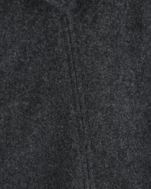 WOOL WIDE COLLAR HARRINGTON JACKET MELANGE CHARCOAL