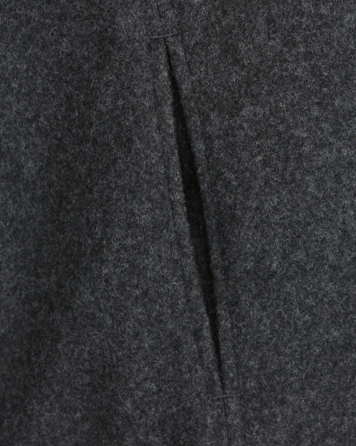 WOOL WIDE COLLAR HARRINGTON JACKET MELANGE CHARCOAL