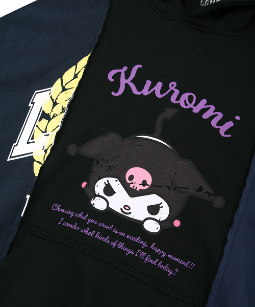 [GRAILZ I KUROMI] KUROMI REWORK HOODIE [NAVY]