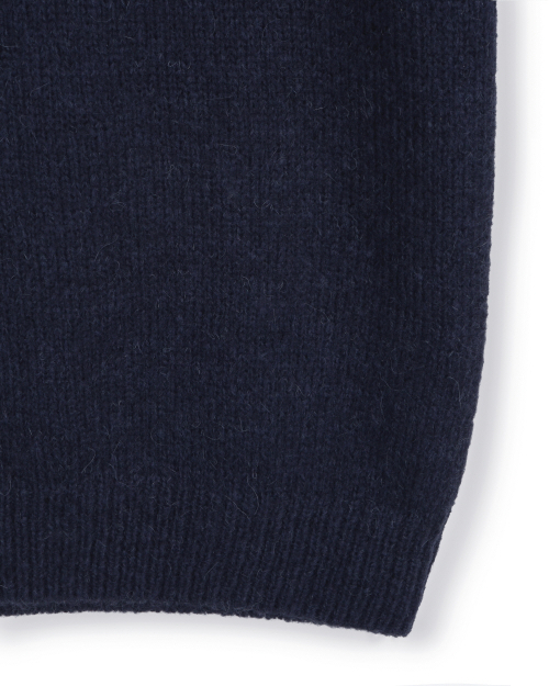 [X]STRIPE ALPACA KNIT NAVY