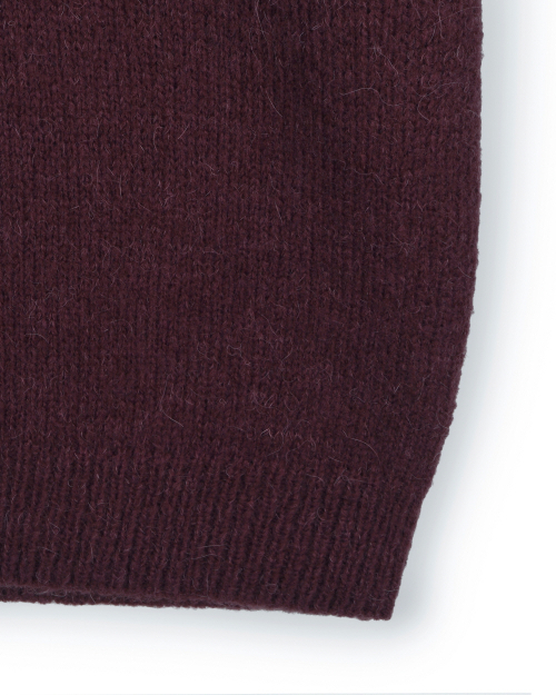 [X]STRIPE ALPACA KNIT BURGUNDY