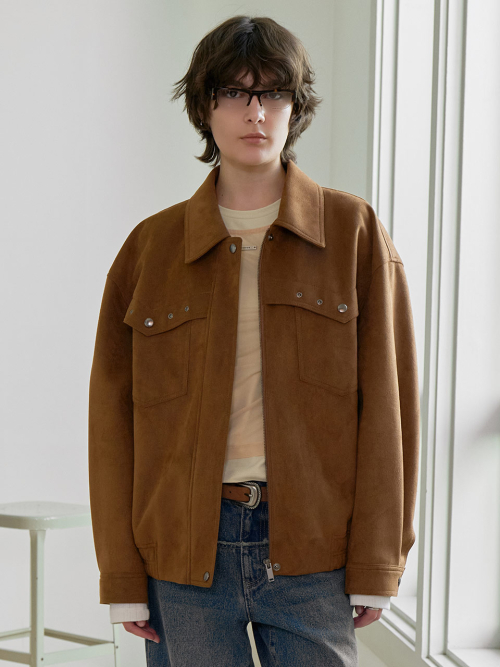 Western Suede Jacket in Camel VL5AM066 - 92