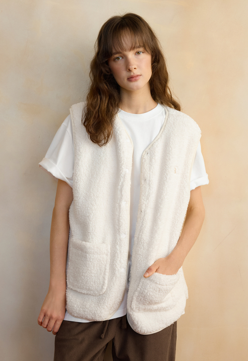 Fluffy Soft Pocket Vest