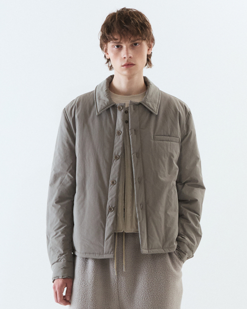 Padded shirt jacket - KHAKI