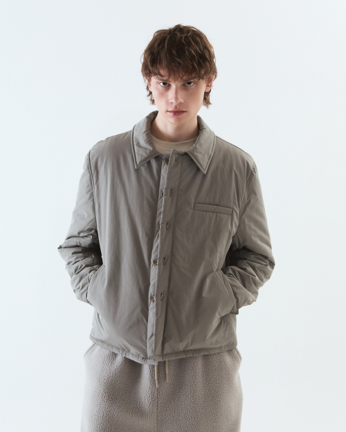 Padded shirt jacket - KHAKI