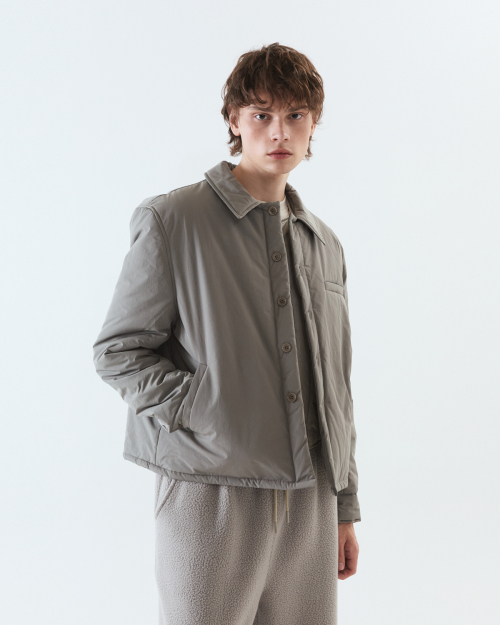 Padded shirt jacket - KHAKI
