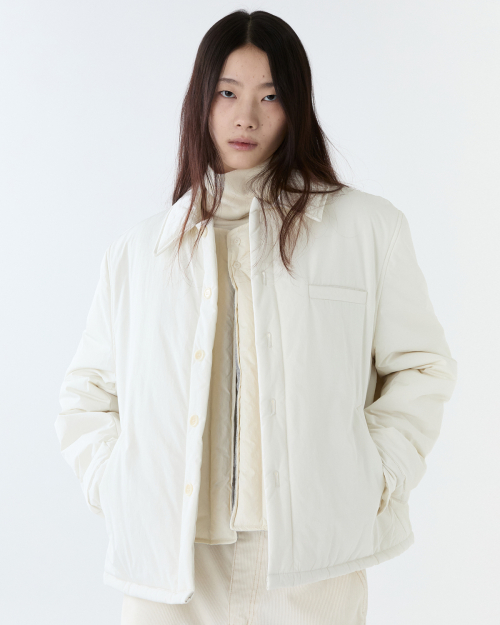 Padded shirt jacket - IVORY