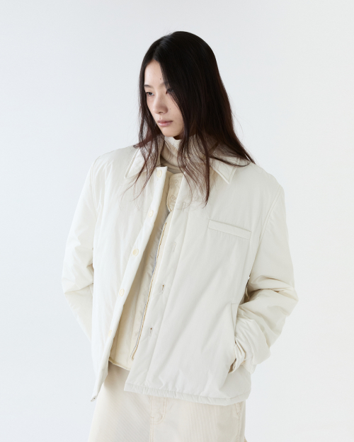 Padded shirt jacket - IVORY