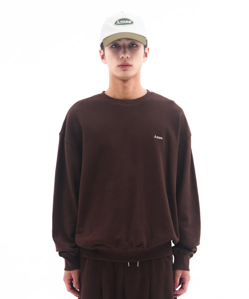 BASIC SMALL LOGO SWEATSHIRT BROWN