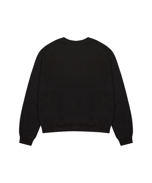 MY MELODY LACE PATCH SWEATSHIRT(BLACK)