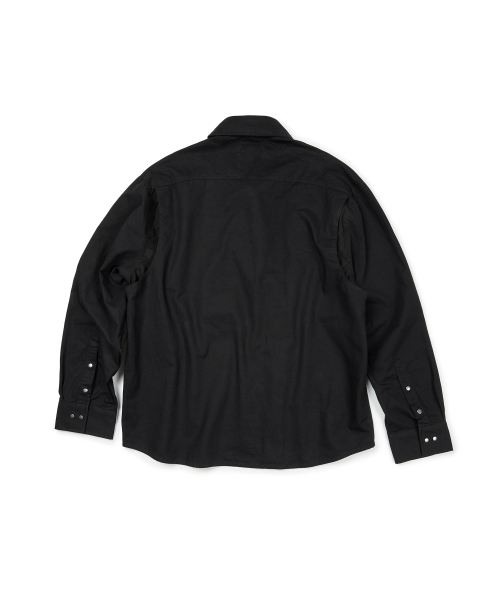 CURVED COTTON SHIRTS (BLACK)