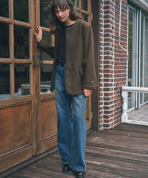 Aubree tweed jacket_Brown(O25-OT02)