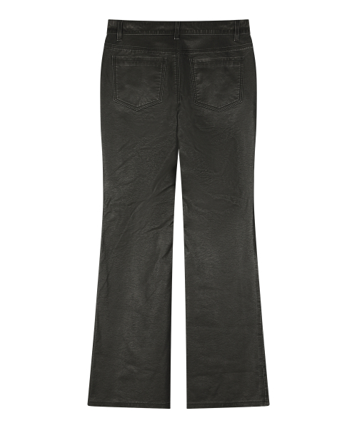 W) VINTAGE LEATHER FLARE PANT BLACK