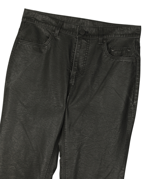 W) VINTAGE LEATHER FLARE PANT BLACK