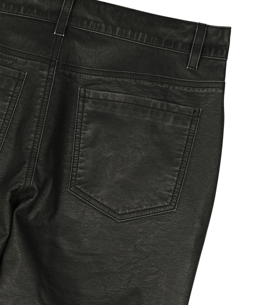 W) VINTAGE LEATHER FLARE PANT BLACK