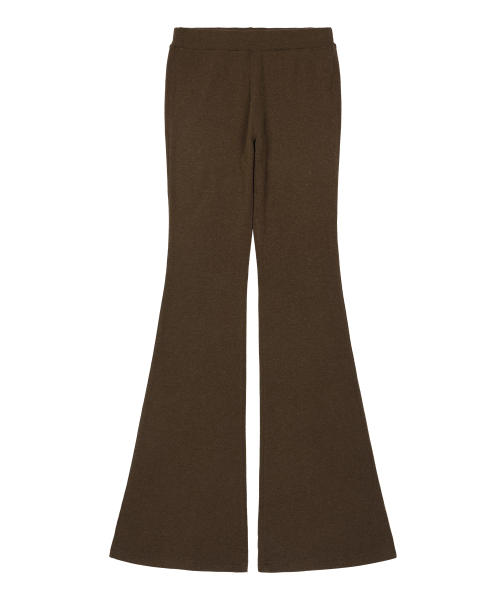 W) SOFT FLARE PANT SET BROWN