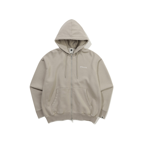 Худи на молнии с начесом и эффектом варки BEIGE
