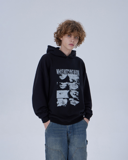 WHOS WATCHING WHOM HOODIE (BLACK)